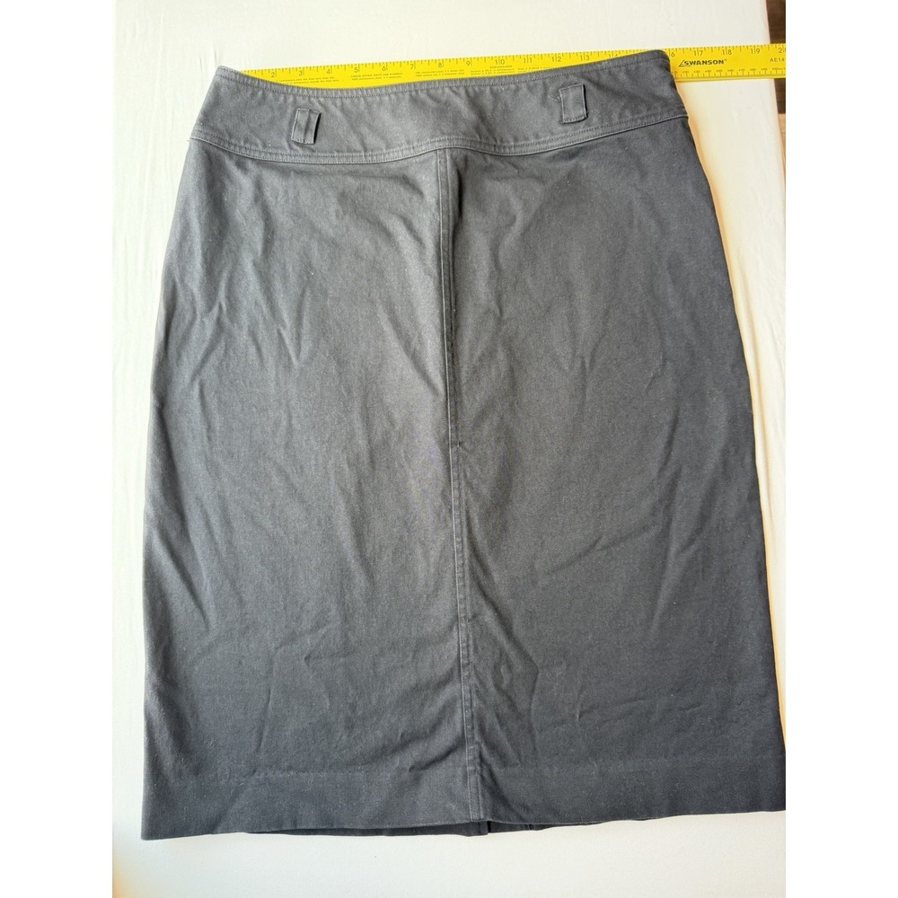 Lauren Ralph Lauren Black Pencil Skirt Women's Size 8 Cotton Stretch Knee Length